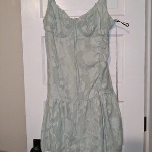 Missguided sage green floral dress